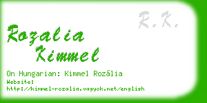 rozalia kimmel business card